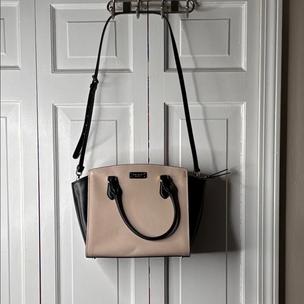 kate spade Two-Tone Blush and Black Satchel - Picture 10 of 16